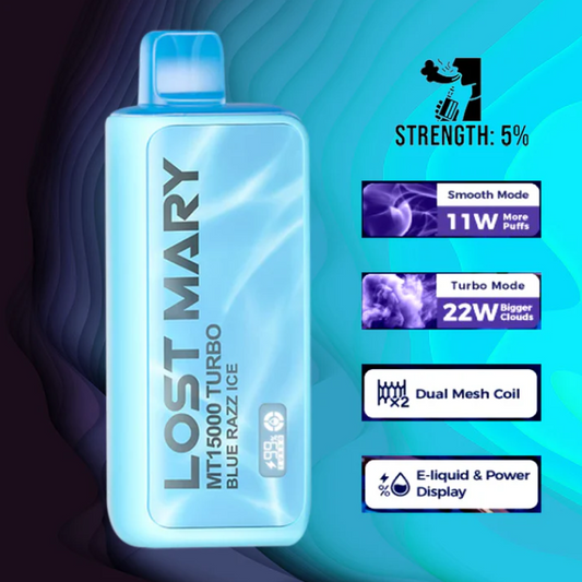 LOST MARY MT 15K BLUE RAZZ ICE